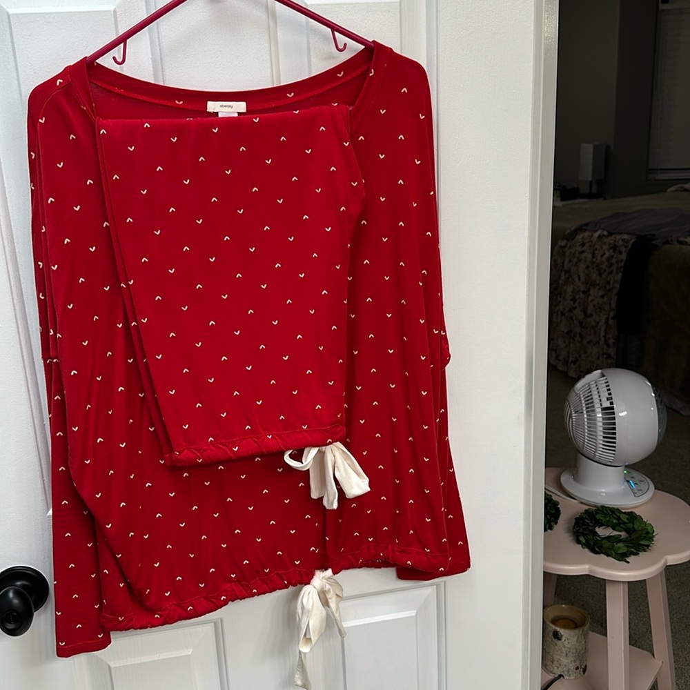 Beautiful eberjey Red with white hearts, pajamas